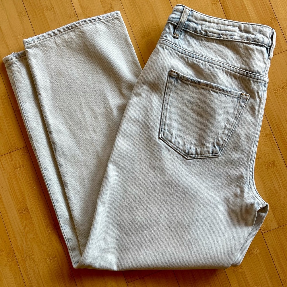 AllSaints Ava Straight Cropped Light Indigo Jeans